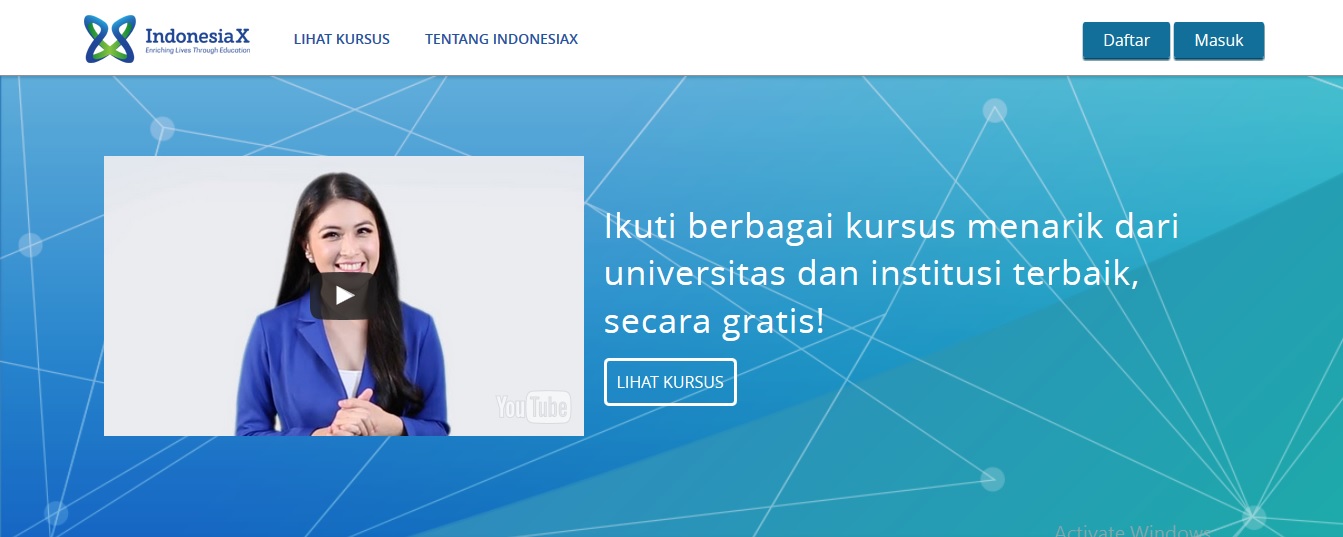 Ui Beri Kursus Online Gratis Di Situs Www Indonesiax Co Id