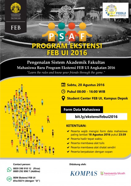 Poster Kegiatan PSAF PE FEB UI 2016