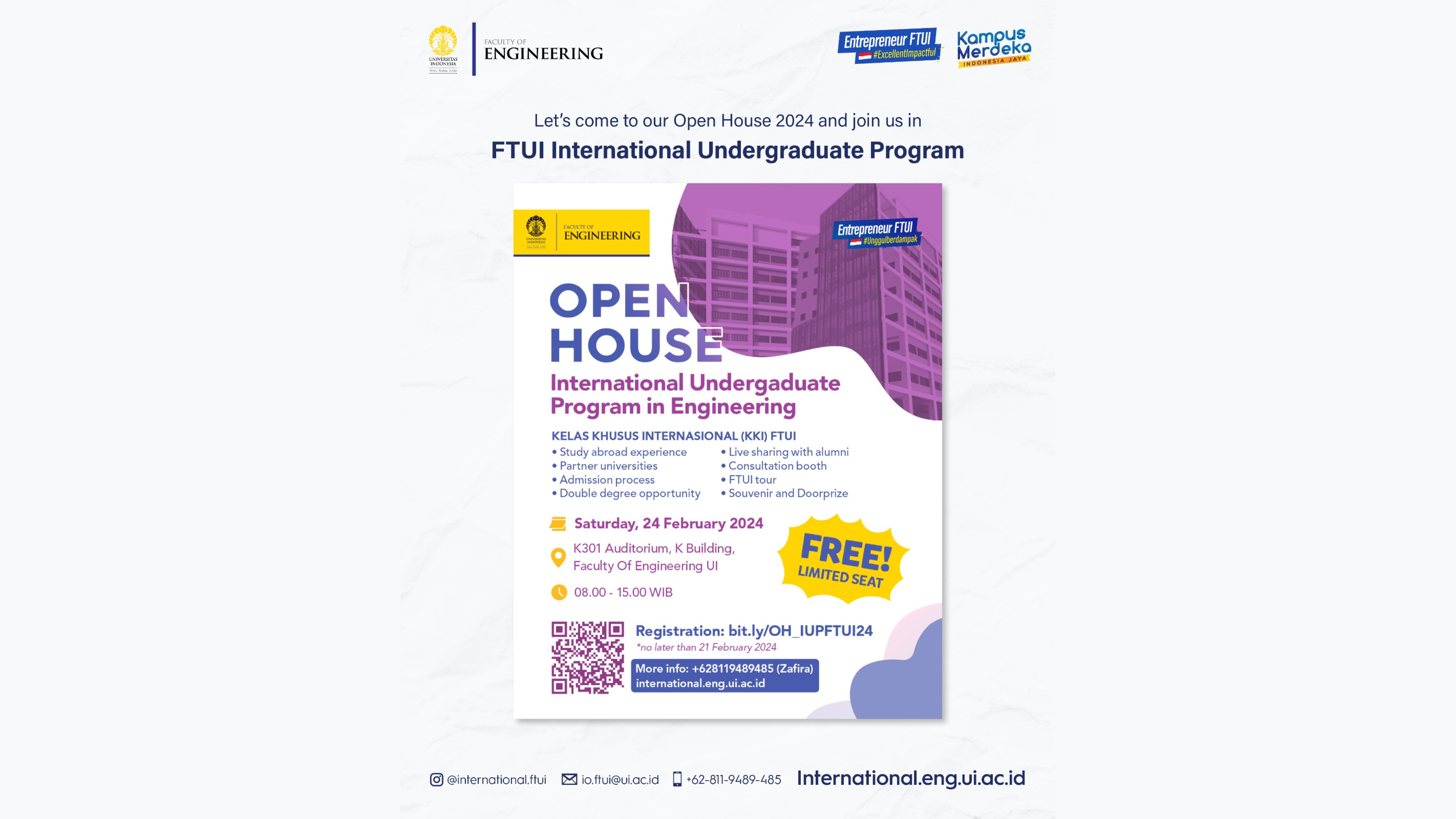 Open House - International Undergraduate Program in Engineering